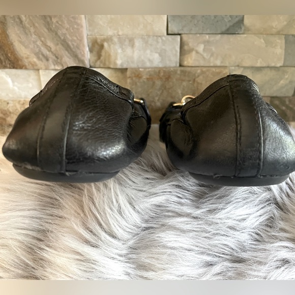 Burberry Black Flat with Gold Horse Bridle Bit Detail - Picture 10 of 13